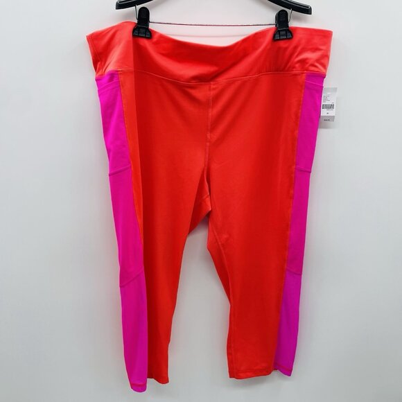 Lane Bryant Womens Plus Size 24 Swim Layering Capri Leggings in Starfish Coral - Picture 3 of 9